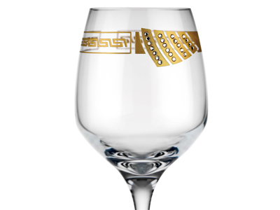 Бокалы Стеклянный бокал для вина VRSLTN (Версачe, золото)